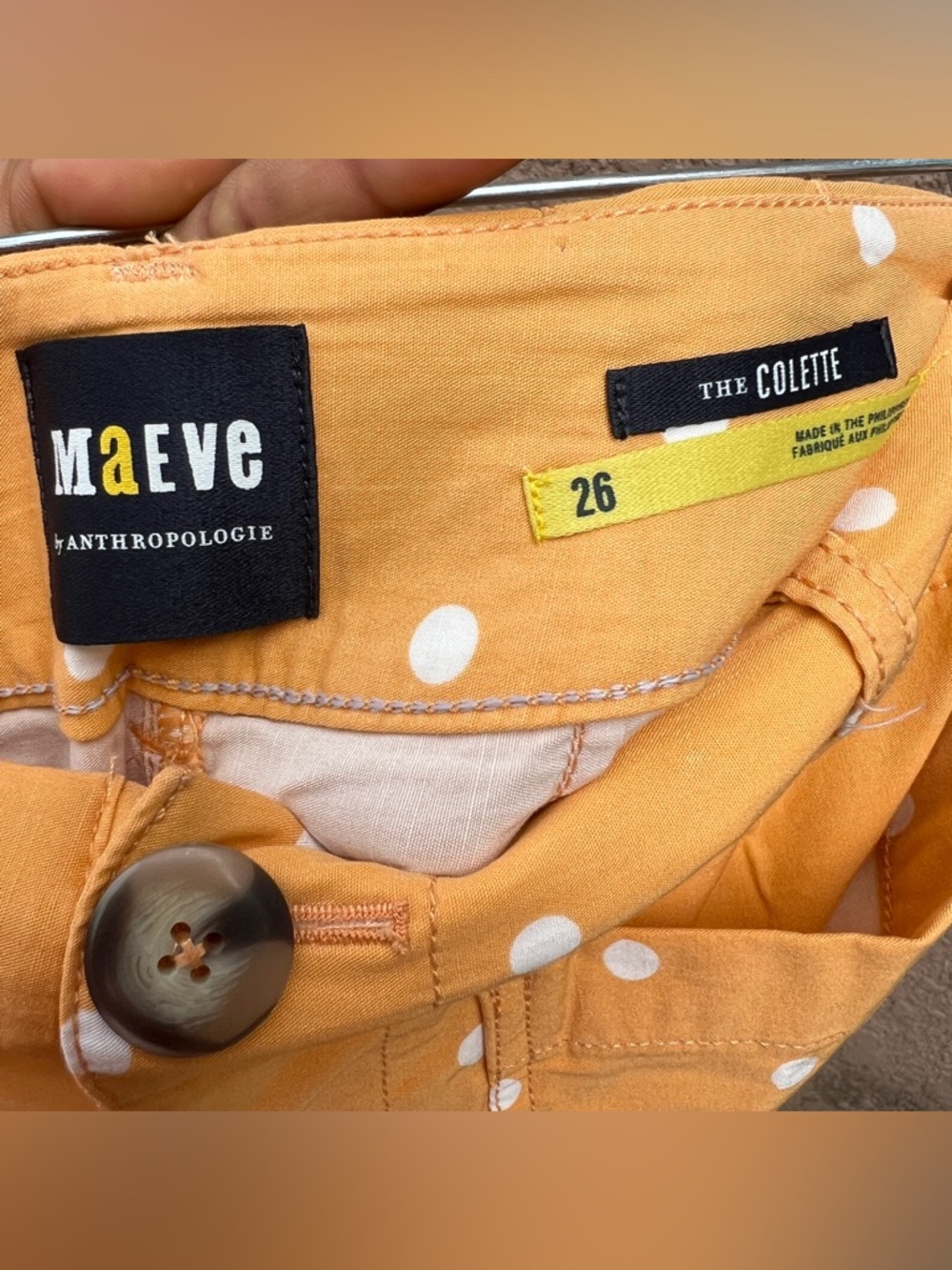 Anthropologie Maeve Wide Leg Collette Polka Dot Pants Size 26 - Picture 5 of 15